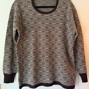 Vintage Holt Renfrew Men’s Wool Sweater in Geometric Print